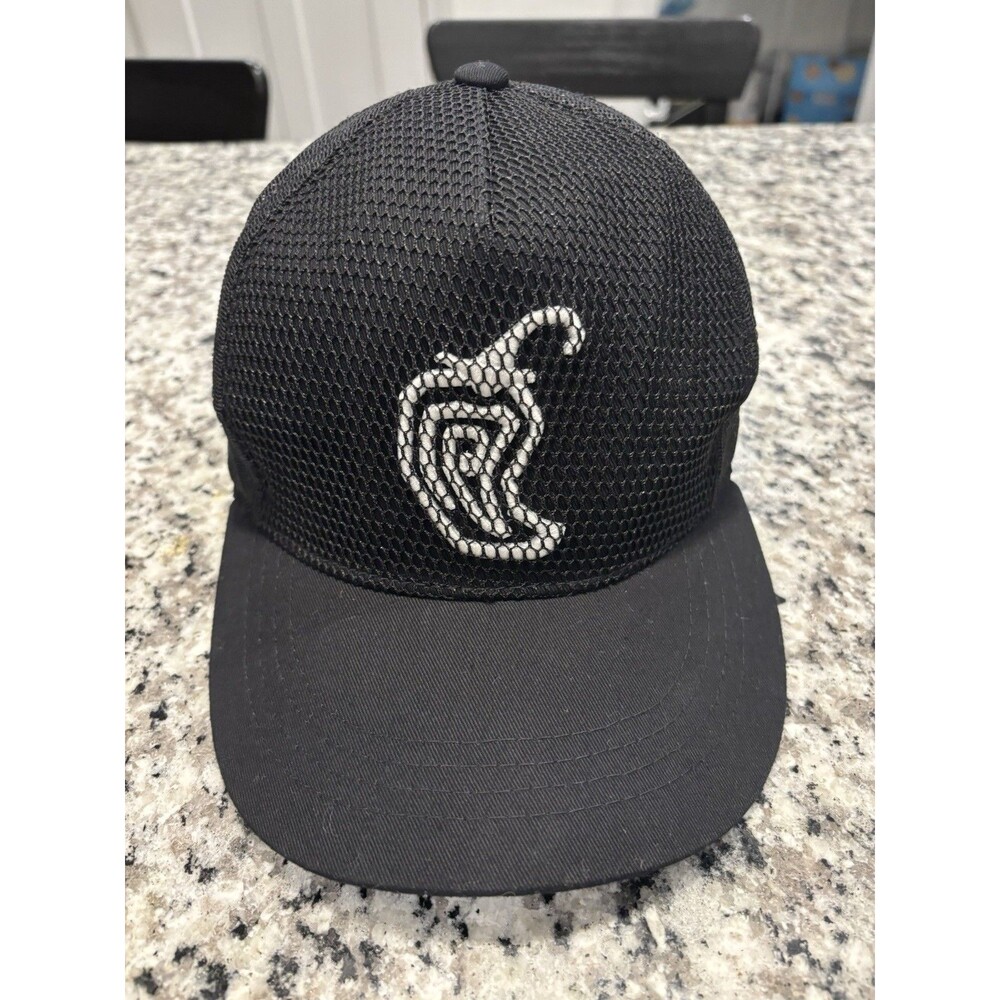 Chipotle Black Mesh Snap Back Trucker Hat Rare Uniform
